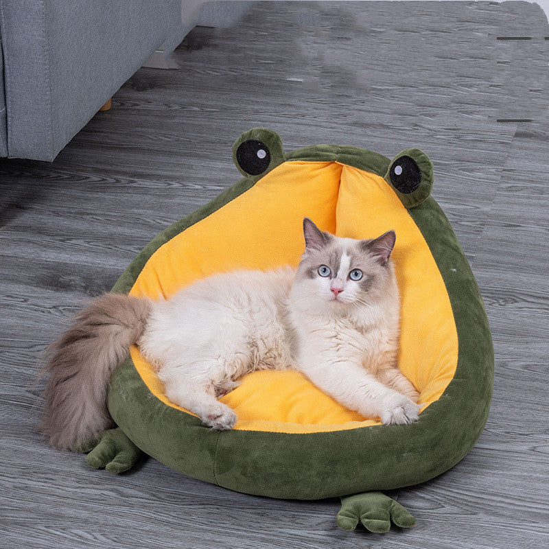 Frog Nest Warm Semi-Enclosed Pet Bed