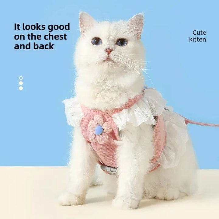Pet Leash Collar Summer Clothes For Cats