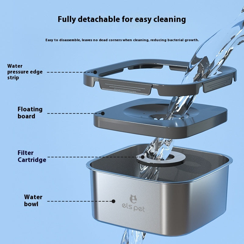 Pet Water Bowl Stainless Steel Floating Bowl