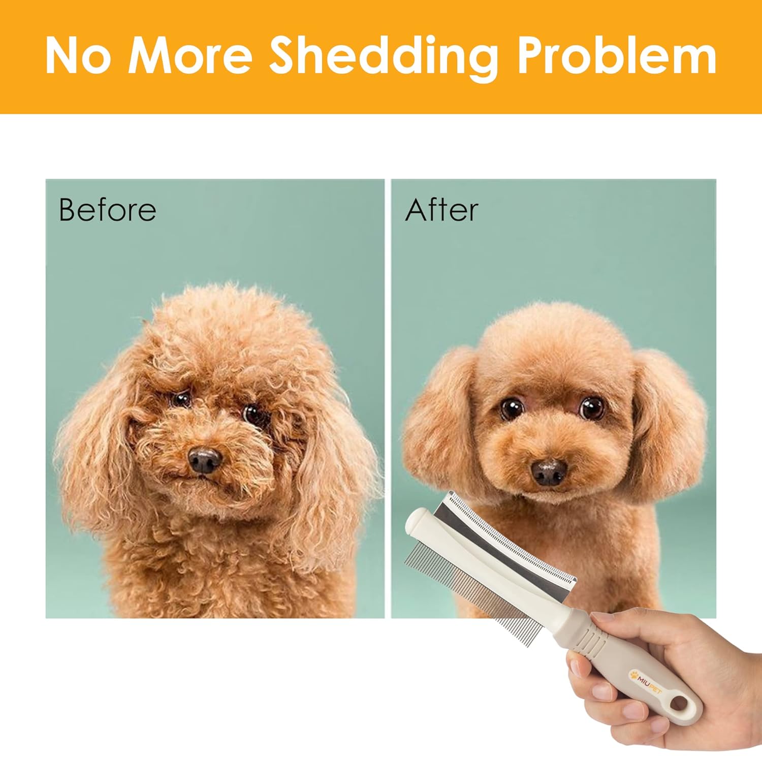 2 In 1 Dog Cat Deshedding Brush
