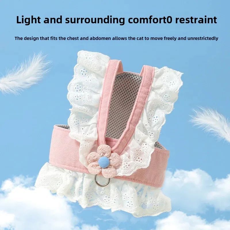 Pet Leash Collar Summer Clothes For Cats