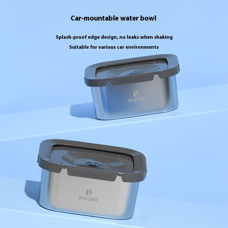 Pet Water Bowl Stainless Steel Floating Bowl