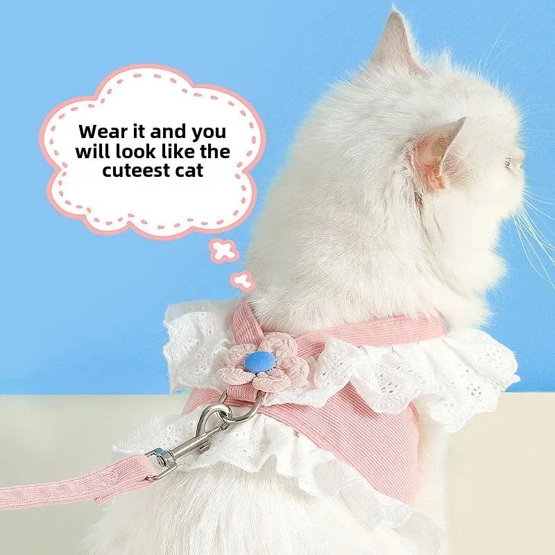 Pet Leash Collar Summer Clothes For Cats