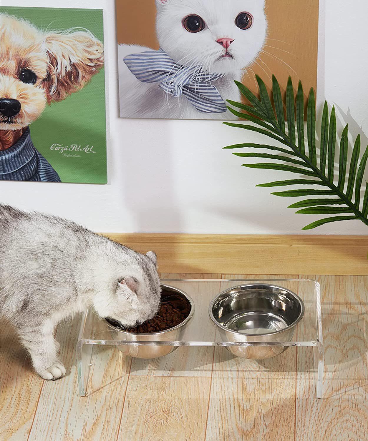Pet Feeder Small Cat Dog Feeding Rack