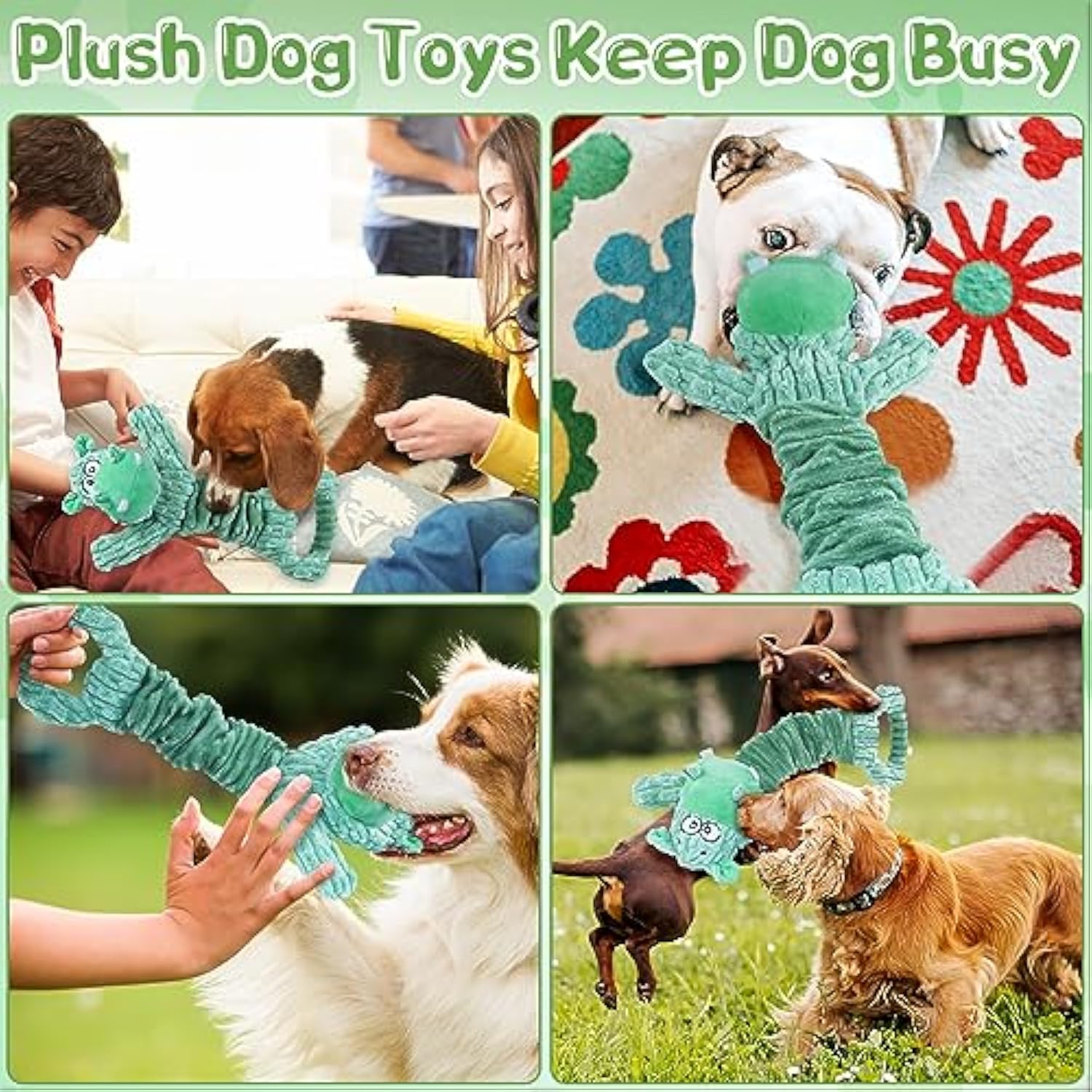 Large Squeaky Plush Dog Toys